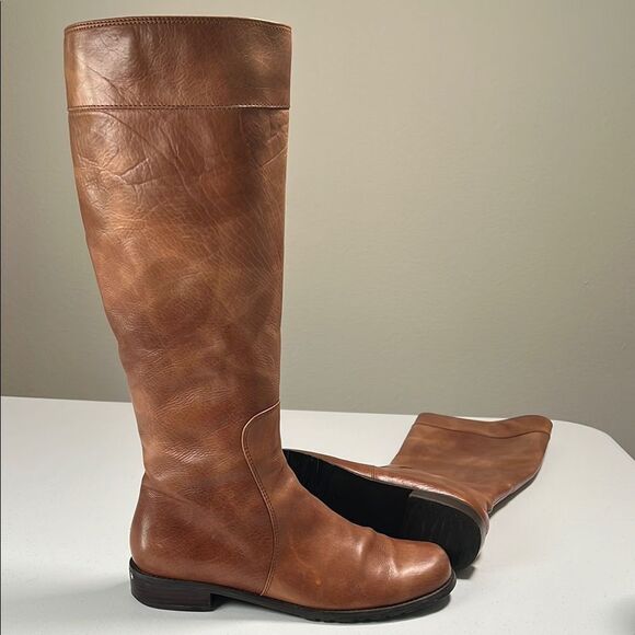 Stuart Weitzman Brown Leather Knee-High Boots - Picture 1 of 7
